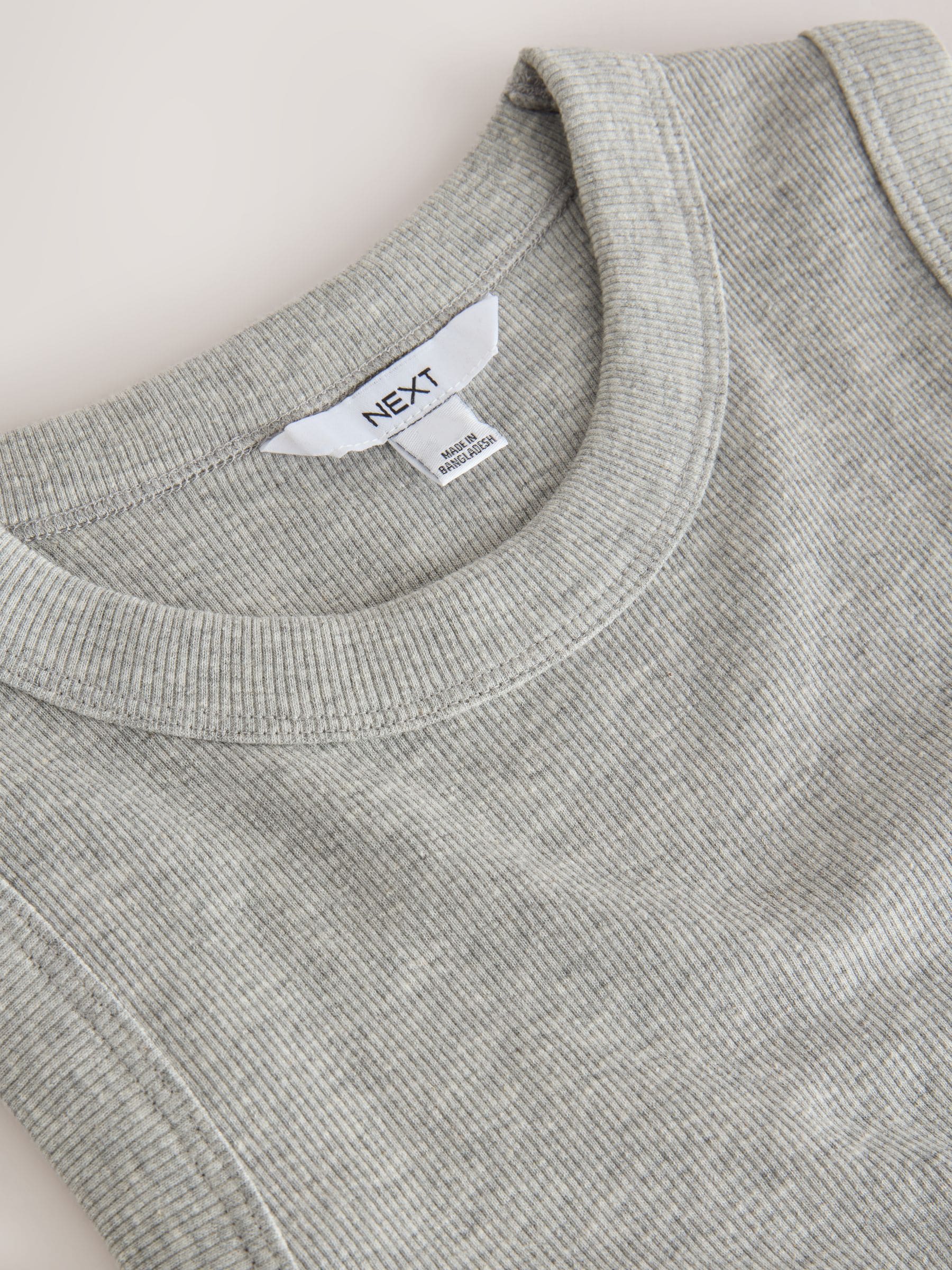 Buy Grey Marl Ribbed Racer Back Sleeveless Vest Top from Next Mexico