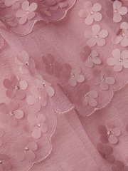 Monsoon Pink Baby Appliqué Scallop Party Dress - Image 4 of 4