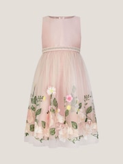 Monsoon Olene Floral Embroidered Tulle Dress - Imaginea 2 din 4