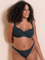 Curvy Kate Blue All Night Lace Scooped Multiway Balcony Bra - Image 1 of 6