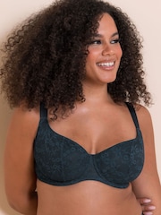 Curvy Kate Blue All Night Lace Scooped Multiway Balcony Bra - Image 4 of 6