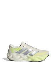 adidas White/Green Galaxy 8 Running Trainers - Image 1 of 9