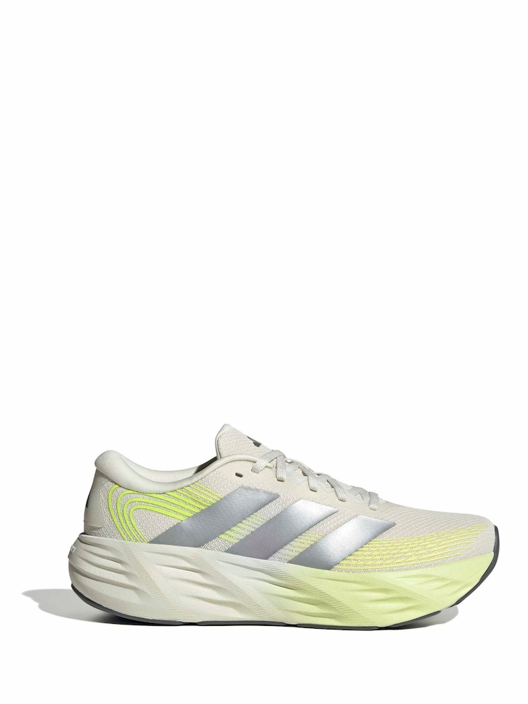 adidas White/Green Galaxy 8 Running Trainers - Image 1 of 9