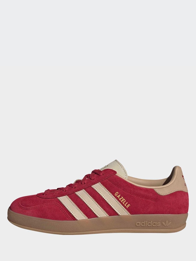 adidas Originals Burgundy Gazelle Indoor Trainers - Image 2 of 10 adidas Originals Burgundy Gazelle Indoor Trainers - Image 2 of 10