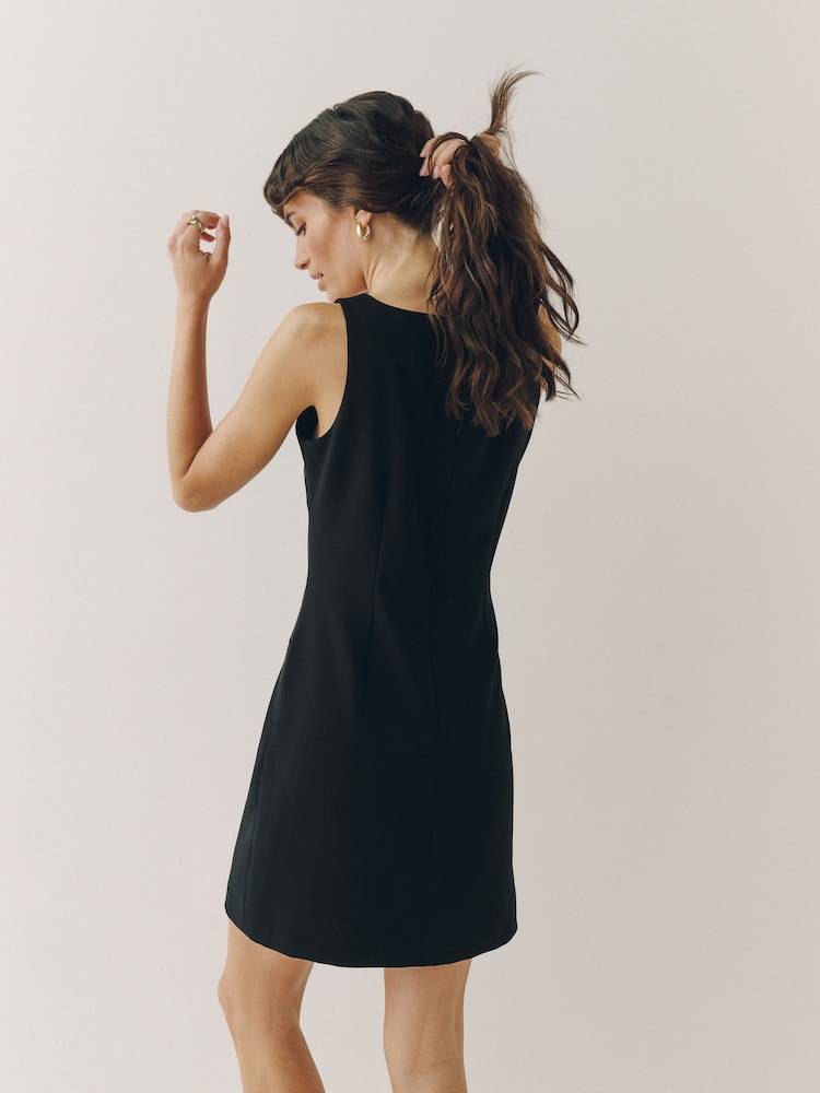 Preto - Tailored Mini Dress - Imagem 2 de 6