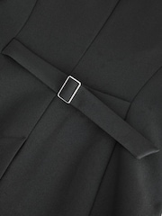 Black V-Neck Collarless Blazer - Image 11 of 11