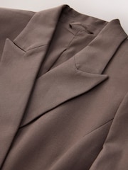 Mink Brown N. Premium Twill Asymmetric Blazer - Image 7 of 8