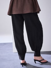 Noir - Balloon Leg Tailored Trousers - Image 4 de 9