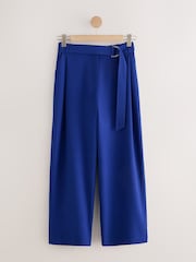 Kobaltblau - Hose mit weitem Bein und Gürtel - Bild 5 von 7