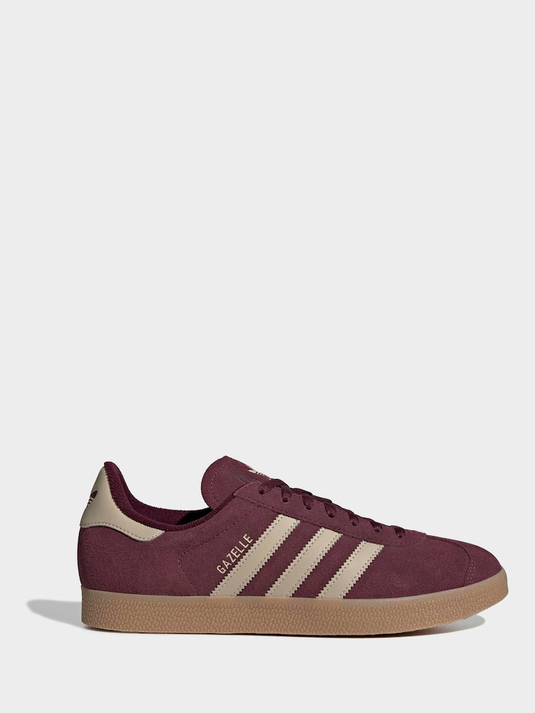 adidas Originals Burgundy Gazelle Trainers - Image 1 of 8 adidas Originals Burgundy Gazelle Trainers - Image 1 of 8