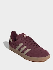 adidas Originals Burgundy Gazelle Trainers - Image 3 of 8