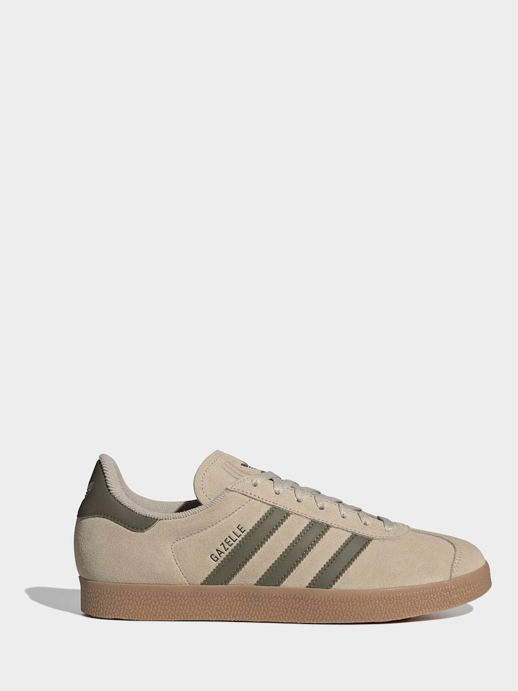 adidas Originals Beige Gazelle Trainers - Image 1 of 9 adidas Originals Beige Gazelle Trainers - Image 1 of 9