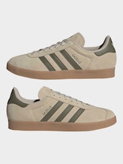 adidas Originals Beige Gazelle Trainers - Image 7 of 9