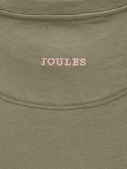 Joules Girls' Ava Khaki Green Applique Long Sleeve Top - Image 4 of 5