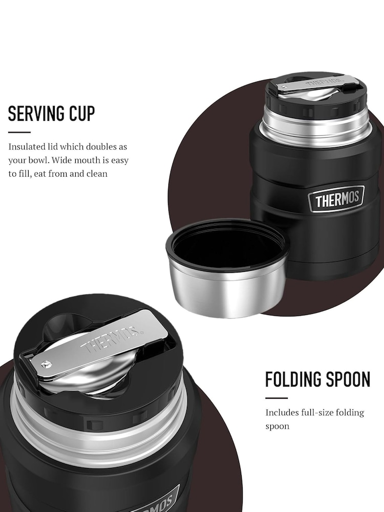 Thermos Matt Black SK3000 470ml GTB Stainless King Food Flask - Image 3 of 3