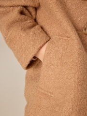 Kamelyo Kayumanggi - Faux Fur Collar Hooded Coat (3mths-7yrs) - Larawan 5 ng 5