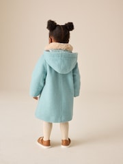 Asul - Faux Fur Collar Hooded Coat (3mths-7yrs) - Larawan 3 ng 4