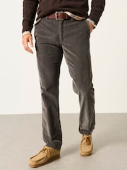 Gris de charbon de bois - Pantalon droit en velours côtelé FatFace - Image 1 de 5