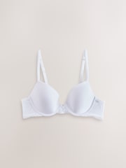 Blanco - A-E Lightly Padded Plunge Smoothing Cup & Lace Wing Bra - Imagen 4 de 6