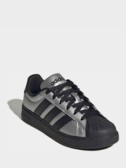 adidas Grey Street Talk Lace Junior Trainers - Image 1 of 9