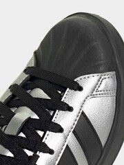 adidas Grey Street Talk Lace Junior Trainers - Image 6 of 9