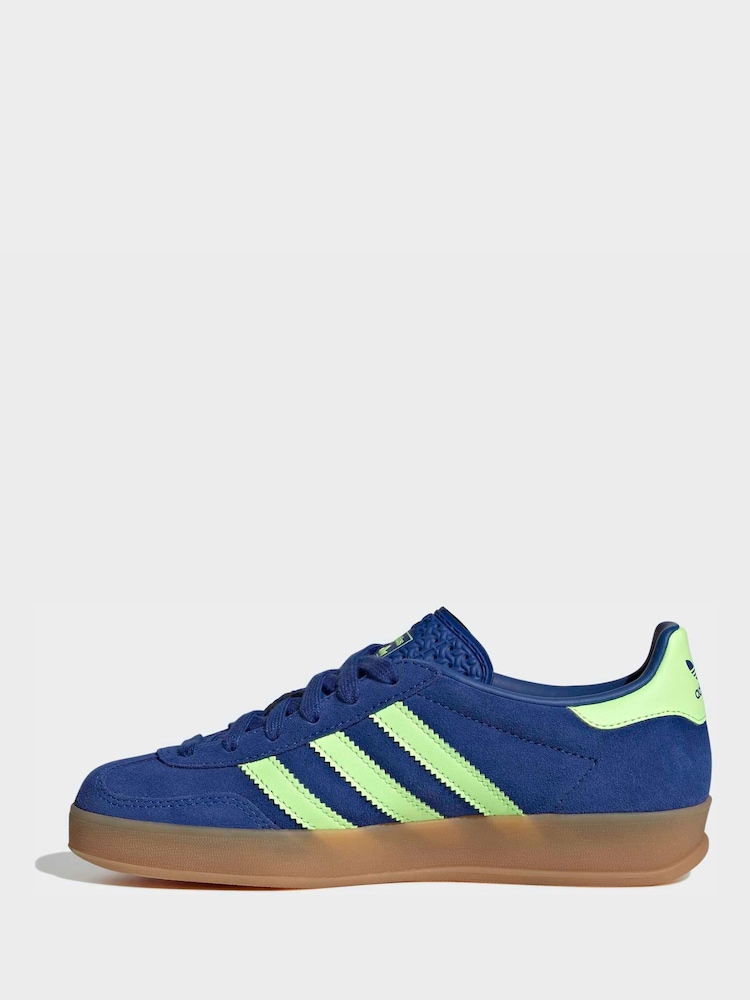 adidas Originals Blue Gazelle Indoor Trainers - Image 2 of 10 adidas Originals Blue Gazelle Indoor Trainers - Image 2 of 10