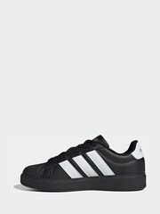 adidas Black/White Street Talk Lace Junior Trainers - Image 4 of 9