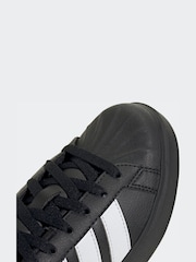 adidas Black/White Street Talk Lace Junior Trainers - Image 6 of 9
