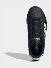 adidas Black/White Street Talk Lace Junior Trainers - Image 8 of 9