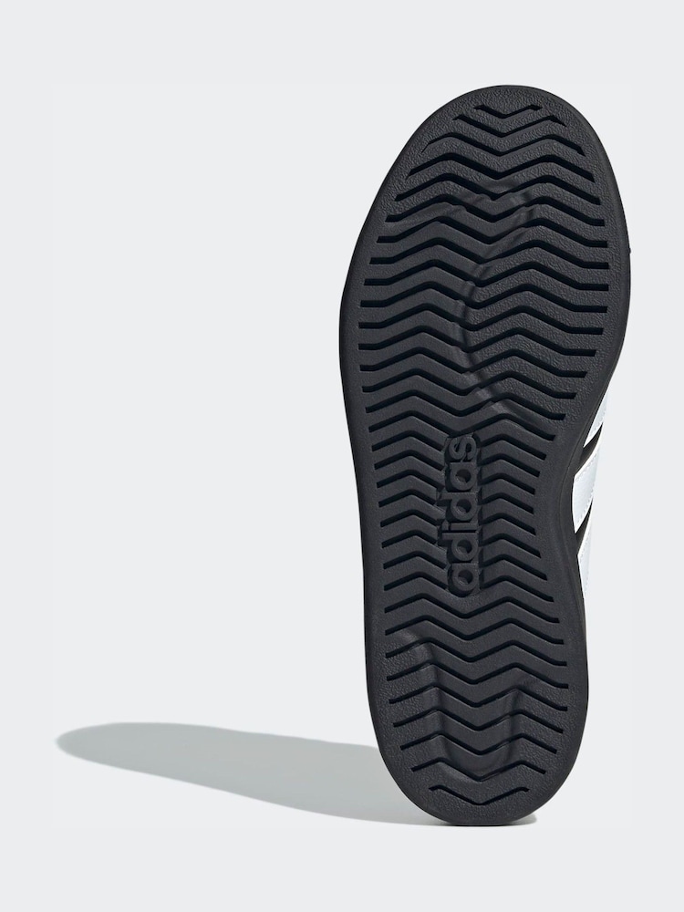 adidas Black/White Street Talk Lace Junior Trainers - Image 9 of 9