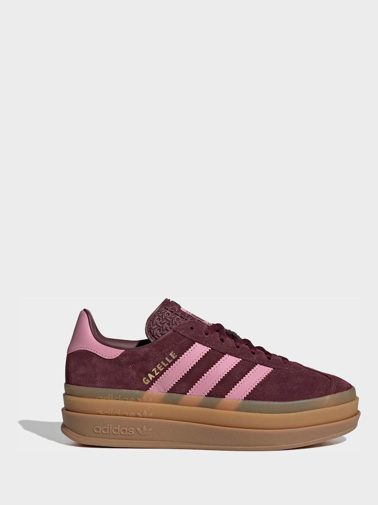 adidas Originals Red Gazelle Bold Junior Trainers - Image 2 of 9