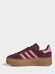 adidas Originals Red Gazelle Bold Junior Trainers - Image 3 of 9