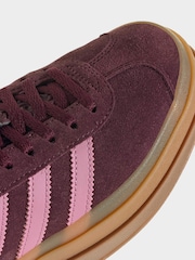 adidas Originals Red Gazelle Bold Junior Trainers - Image 8 of 9