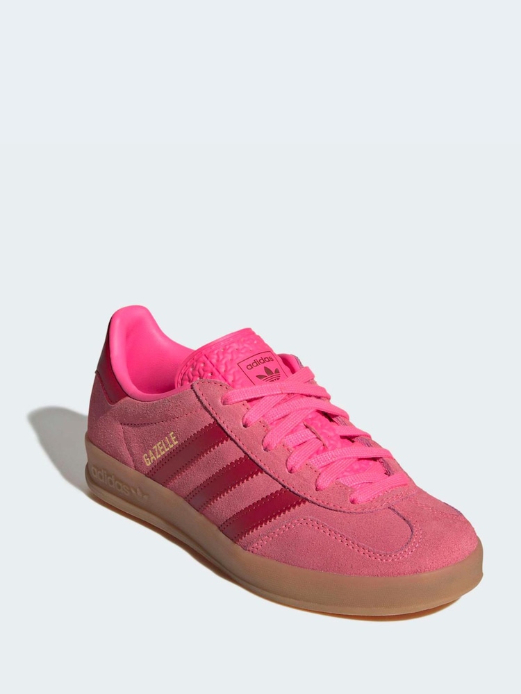 adidas Originals Pink Gazelle Indoor Trainers - Image 1 of 8 adidas Originals Pink Gazelle Indoor Trainers - Image 1 of 8