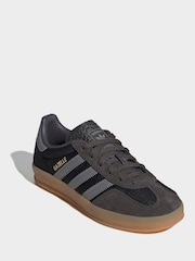 adidas Originals Grey Gazelle Indoor Trainers - Image 1 of 8