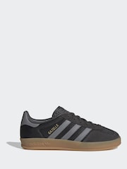 adidas Originals Grey Gazelle Indoor Trainers - Image 3 of 8