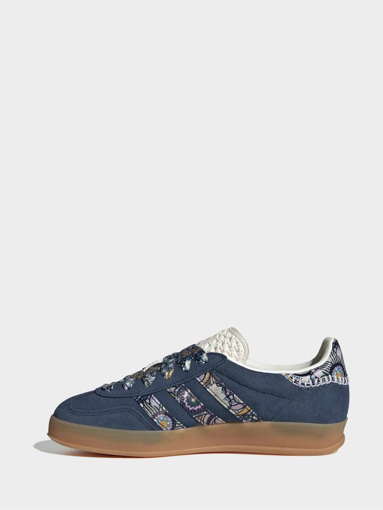 adidas Originals Blue Gazelle Indoor Trainers - Image 2 of 8 adidas Originals Blue Gazelle Indoor Trainers - Image 2 of 8