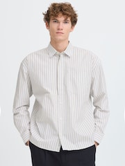 Casual Friday Blue CFKNUD Striped Long Sleeve Shirt - Image 1 of 8