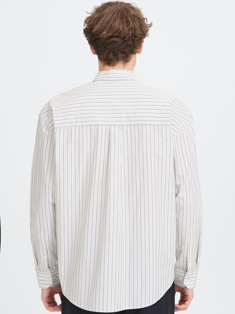 Casual Friday Blue CFKNUD Striped Long Sleeve Shirt - Image 2 of 8 Casual Friday Blue CFKNUD Striped Long Sleeve Shirt - Image 2 of 8