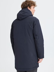 Casual Friday Blue CFKLINT Longline Padded Parka Coat - Image 2 of 8