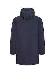 Casual Friday Blue CFKLINT Longline Padded Parka Coat - Image 7 of 8