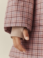 Pink Check Waterproof Belted Padded Coat (3-16yrs) - Image 6 of 10
