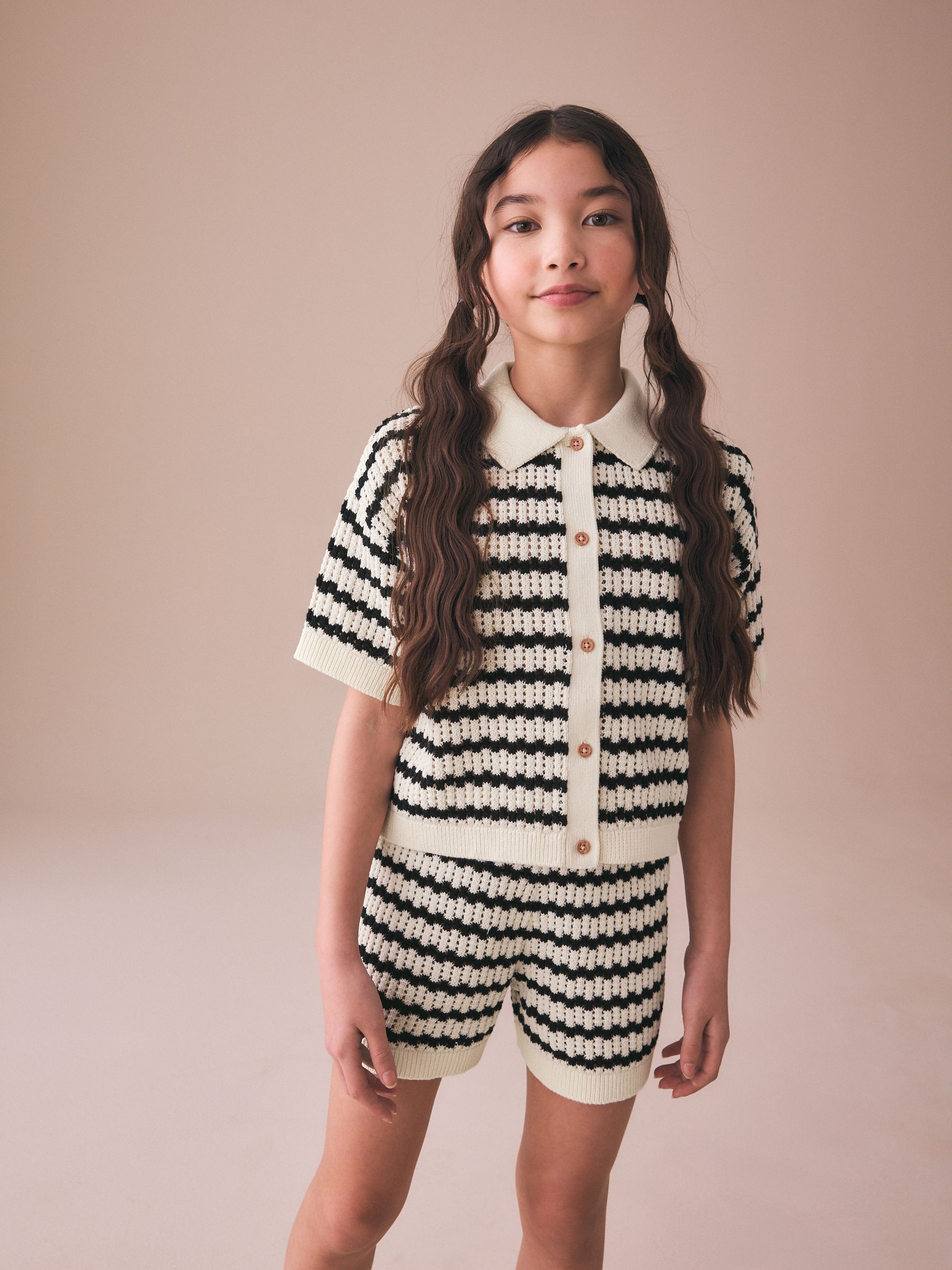mix color short knit（Louren） Loulou de Saison Safi LDS Cashmere Blend Sweater - Anthracite