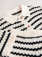 Monochrome Knitted Shirt & Shorts Set (3-16yrs) - Image 8 of 9