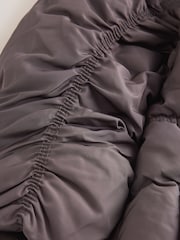 Charcoal Grey Shirred Sleeve Shower Resistant Padded Coat (3-16yrs) - Image 10 of 10