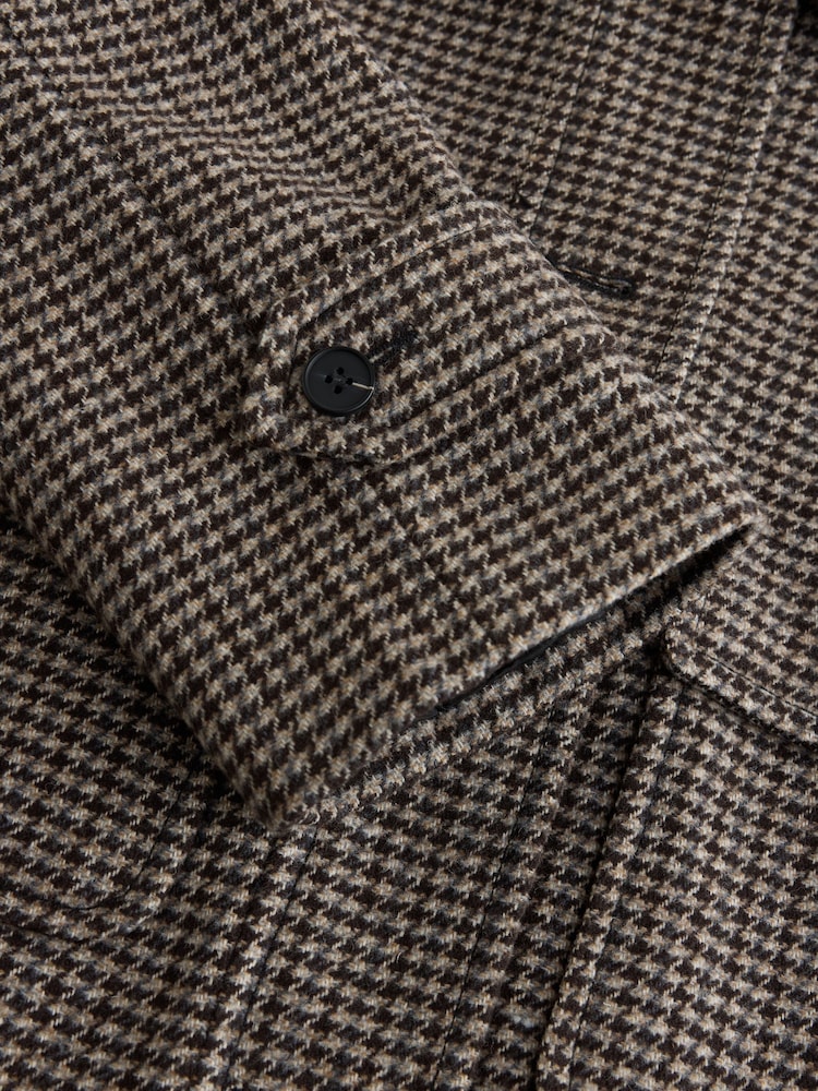 Brown Check Short Jacket With Wool (3-16yrs) - Image 10 of 10