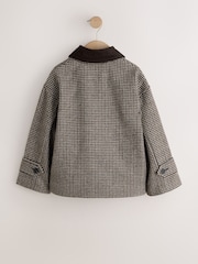 Brown Check Short Jacket With Wool (3-16yrs) - Image 8 of 10
