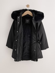 黑色 - Waterproof Belted Padded Coat (3-16yrs) - 圖片 7，共 10