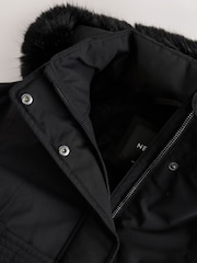 黑色 - Waterproof Belted Padded Coat (3-16yrs) - 圖片 9，共 10