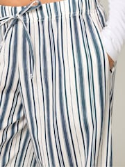 PixieGirl Petite Blue Stripe Wide Leg Trousers - Image 4 of 5
